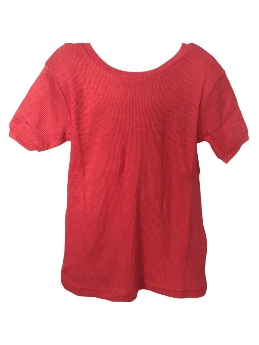 NWT French Toast Boys Size 6 Red Ribbed Short Sleeve Tee Shirt